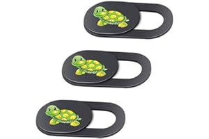 Emoonland 3 Pack Laptop Web Camera Cover Ultra Thin (0.027in) Webcam Cover Slide Turtle Printed for Laptop,Desktop,PC,Macboook,iMac,Computer,Smartphone