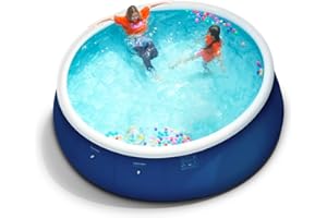 Sunrio 8ft x 24in Round Inflatable above Ground Swimming Pool Fast Easy to Set Up Blow Up Pool for Summer Outdoor Garden Backyard Childen Adults