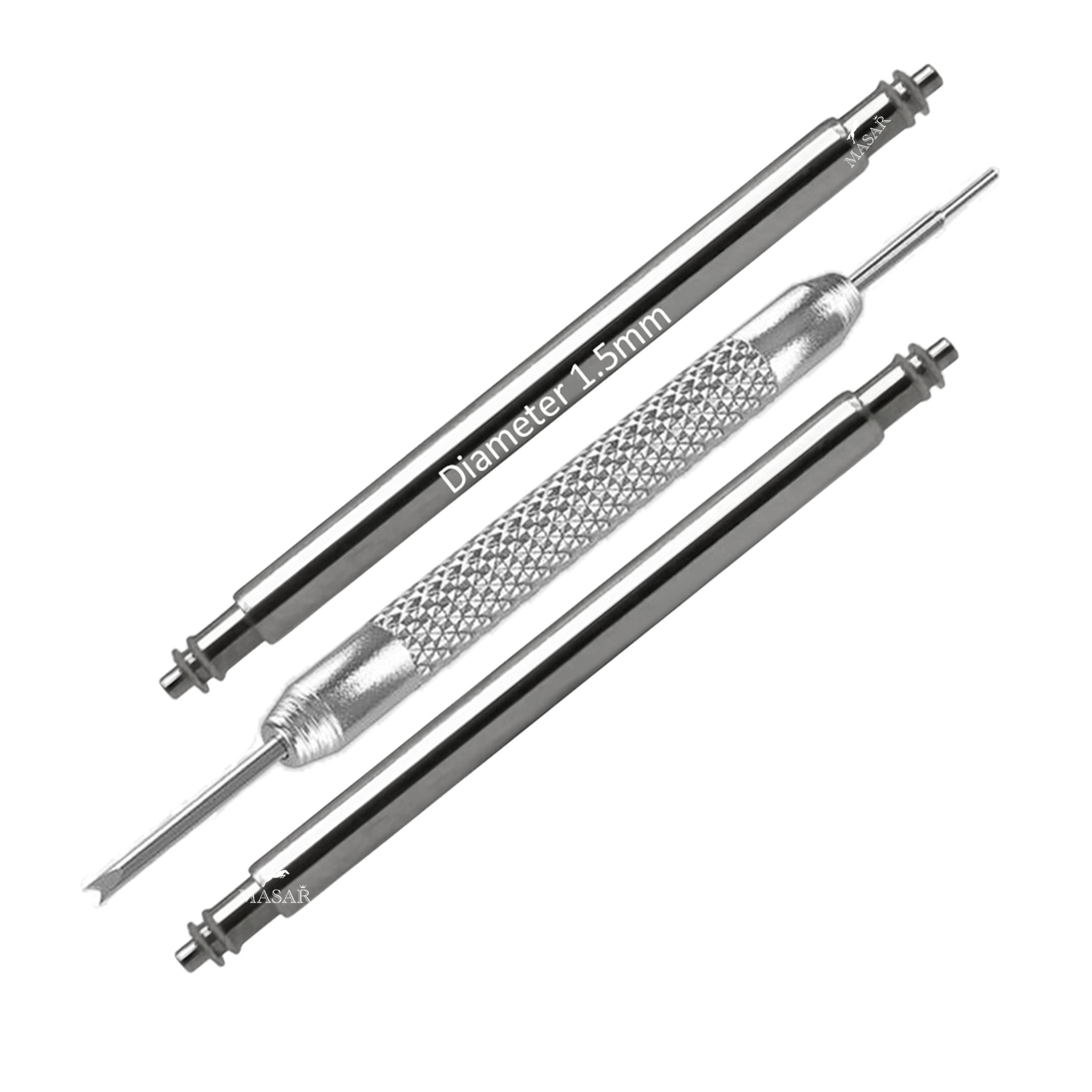 masar 19mm X 2 Premium Spring Bars for Watch Stainless Steel Diameter 1.5mm 19 mm X 2 + Tool