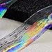 100x4cm Roll Super Holographic Nail Art Foil Stripe Line Silver Laser Nail Glue Transfer Sticker Decals Can be Use for Gel