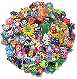 Say out Lot of 100 Pcs Different Random Shoe Charms for Croc Shoes & Jibbitz Bands Bracelet Wristband