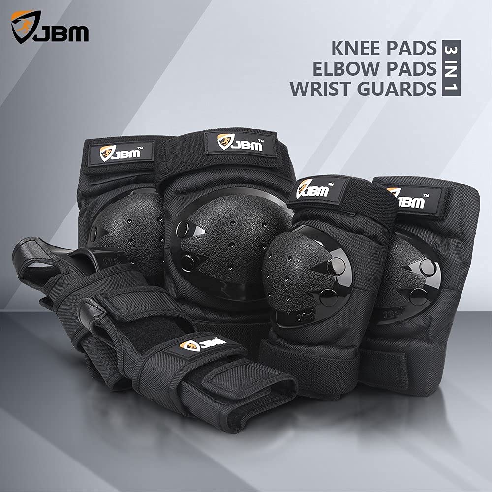 JBM international Adult / Child Knee Pads Elbow Pads Wrist Guards 3 In