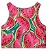 Women's Multi Digital Printed Crop Vest Tank Tops (Watermelon)
