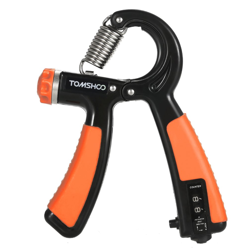 TOMSHOO Hand Grip Strengthener Hand Strength Trainer Exerciser Gripper with Counter 22-88lbs Adjustable Resistance