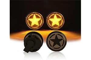 V8 GOD Turn Signal Star Lights Front Blinkers LED Parking Lights for Jeep Wrangler JK & Unlimited 2007-2018