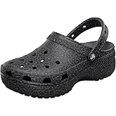 Crocs Women's Classic Graphic Platform Clogs, Black Sand, 4