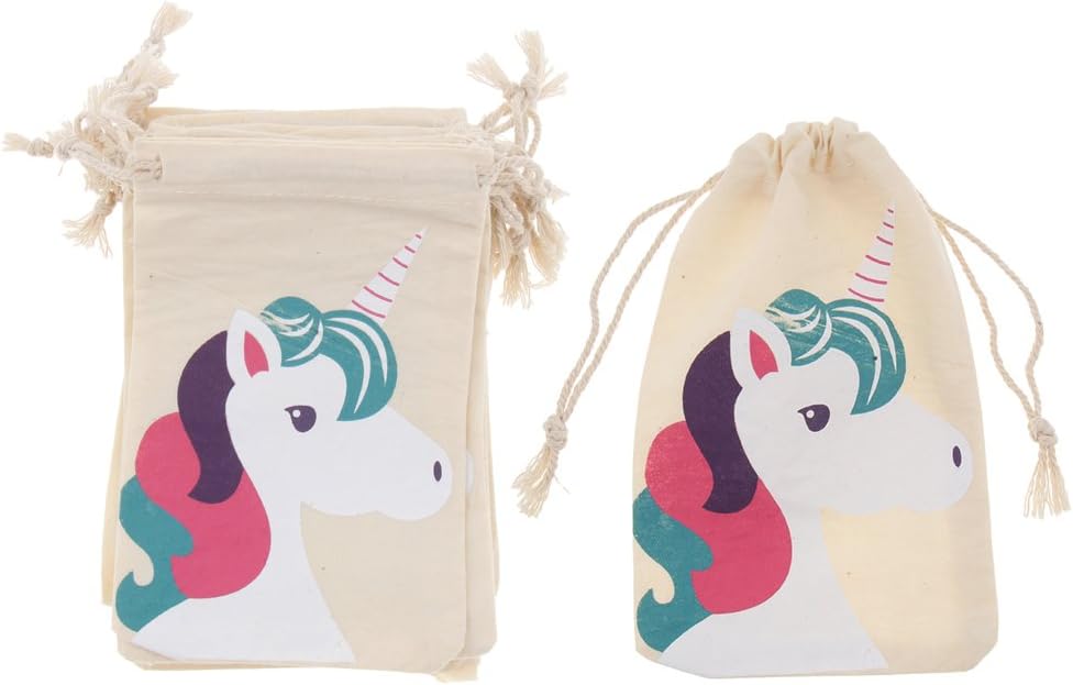 Yuchisx 10 Pieces Sac Cadeau Licorne Sac De Bonbon Licorne Sac De Cordon Licorne Cordon Parti Sacs Cadeaux De Licorne Fete Anniversaire Licorne Sac A Dos Pour Enfant Fille Loisirs Creatifs Decorations Et