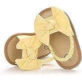 COSANKIM Infant Baby Girls Summer Sandals with Flower Soft Sole Newborn Toddler First Walker Crib Dress Shoes