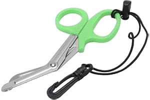 Safety Sea Snips,Dive Shears, Emergency Scissors, Scuba Diving Scissors Stainless Steel Scuba Diver Shears with Lanyard and B