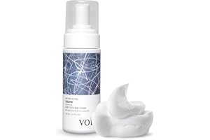 Voir Haircare Curly Hair Mousse - Hydrating Non-Crunchy Styling Foam for Frizz Control & Defined Curls, Vegan with Bamboo Ext