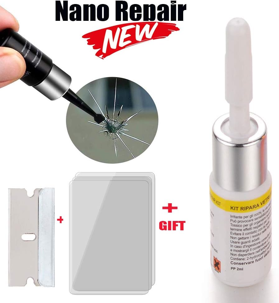 Longma Auto Windshield Repair Fluid,Automotive Glass Nano Repair Agent Car Car Window Glass Crack Chip Repair Resin Durable Car Scratch Quick Remover