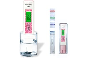 ALMPAL 4-in-1 Water Quality Tester - Advanced TDS, PH, Temp, EC Meter - High-Precision Chip & Algorithm for Fast & Accurate Measurements - Ideal for Drinking, Tap, Well, Pool, Aquarium, RO/DI, Hydroponics