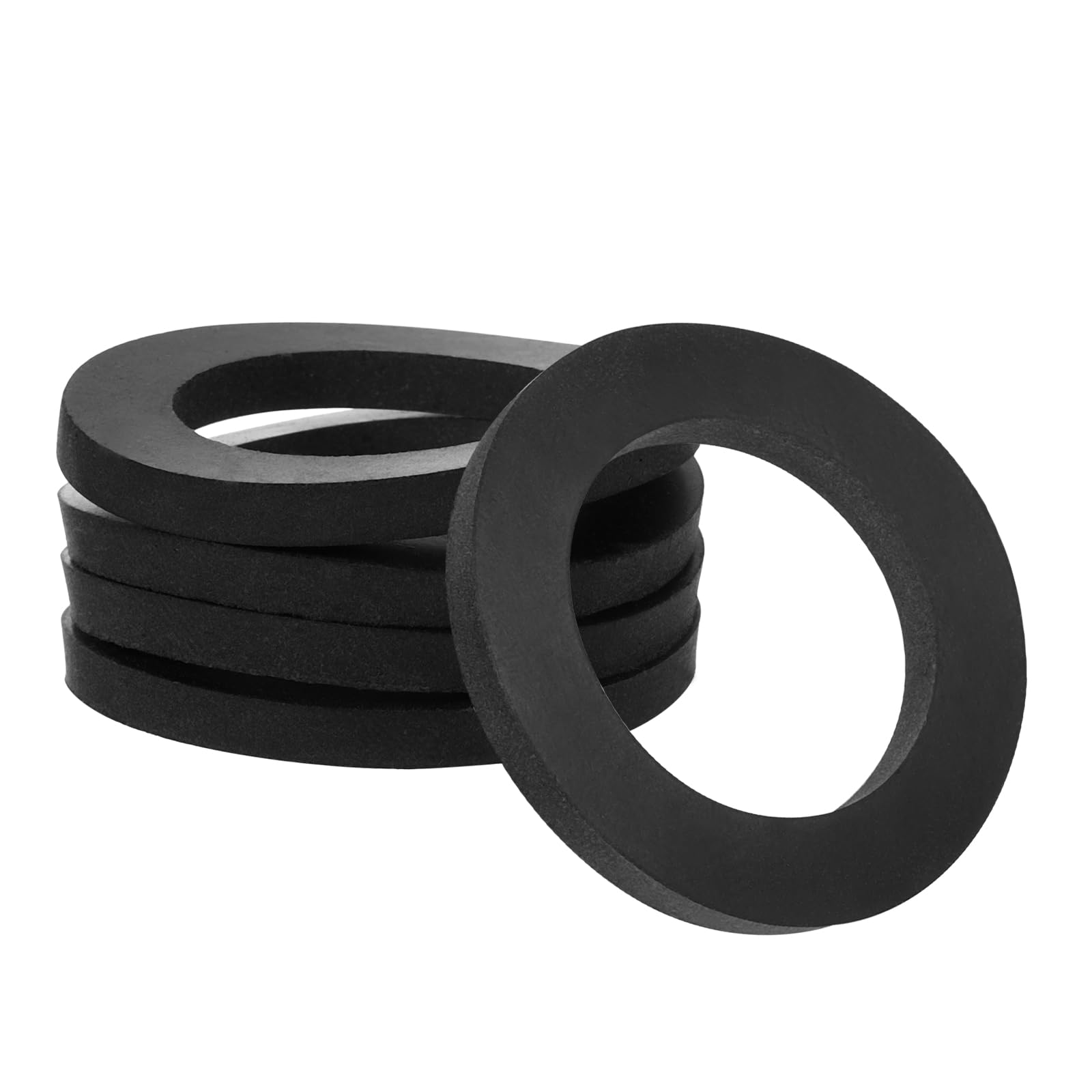 PATIKIL Flat Rubber Washers, 40Pcs 1-1/2 Inch OD x 1 Inch ID x 1/8 Thickness Multi Purpose Spacer Rubber Bushings Anti Vibration Washers for Bolts Screws Home Car Appliances