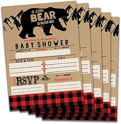 buffalo plaid baby shower favors