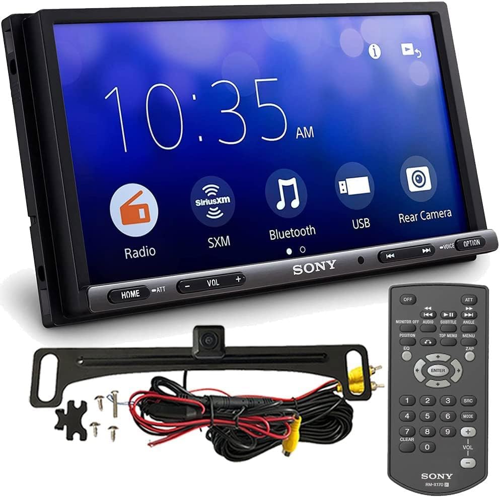 Sony XAV-AX3200 Car Stereo Safe Driver's Bundle w/ ACAM4 Backup Camera. Apple CarPlay & Android Auto 6.95" 2-DIN Head Unit, SiriusXM Ready Multimedia Receiver, Bluetooth Hands-Free Calling & Streaming