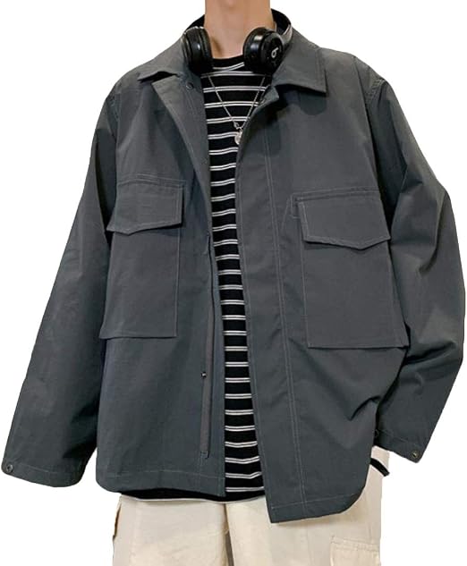 Amazon Mengfanメンズ コート ジャケット ジャンパー 長袖 Gジャン 秋服 通勤 アウター ファッション メンズ 長袖 コート アウター 防風 防寒 ゆったり メンズ おしゃれ トップス コート ジャケット 通販