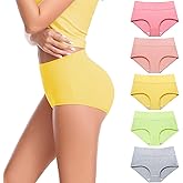 CAILECOTTON Womens Underwear Cotton Briefs for Women Plus Size Panties for Women Pack 2/5