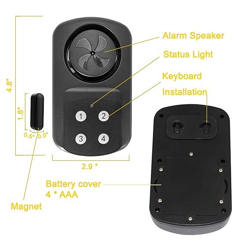 Wireless Waterproof Pool Gate Door Alarm with Remote Control