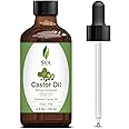 SVA Castor Seed Oil - 4 Fl Oz – 100% Natural Cold Pressed Castor Oil - for Face, Skin Care, Hair Care, Scalp Massage & Body M