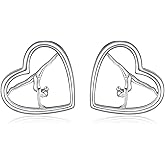 Gymnastics Sport Earrings Stud Sterling Silver Gymnast Team Ballerina Jewelry Gift for Women Birthday Christmas