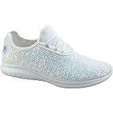 toozon TZ Lotus-08 Women's Comfort Slip On Fashion Color Glitter Walking Runing Flat Heel Sneakers Shoes