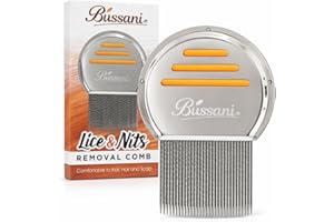 Bussani Nit & Lice Comb – 304 Stainless Steel Teeth – for Kids, Adults & Pets – Rust-Resistant, Reusable, Easy to Clean Flea 