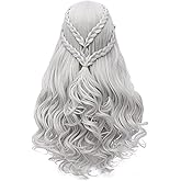 Bopocoko Daenerys Targaryen Wig for Game of Thrones Khaleesi Long Curly Wavy Hair Wigs BU121B