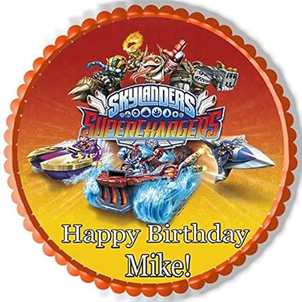 Amazon Com Skylanders Superchargers Edible Cake Topper Cupcake