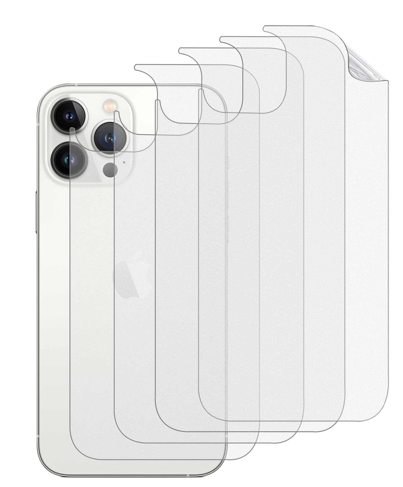 GIOPUEY[4 Pack Back Protector Compatible with iPhone 14 Pro Max, iPhone 14 Pro Max Back Protector Film, Soft TPU, Thin, Matte Texture, Anti-Fingerprint, Smooth - translucent