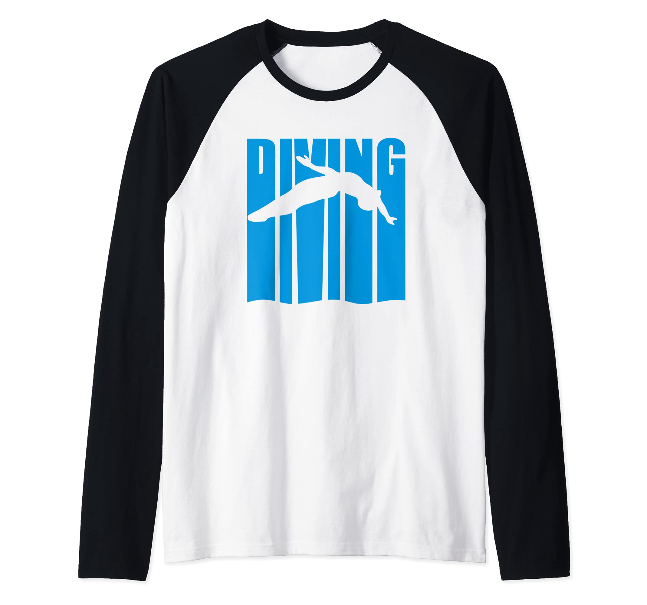 Springboard Diving Raglan Baseball Tee