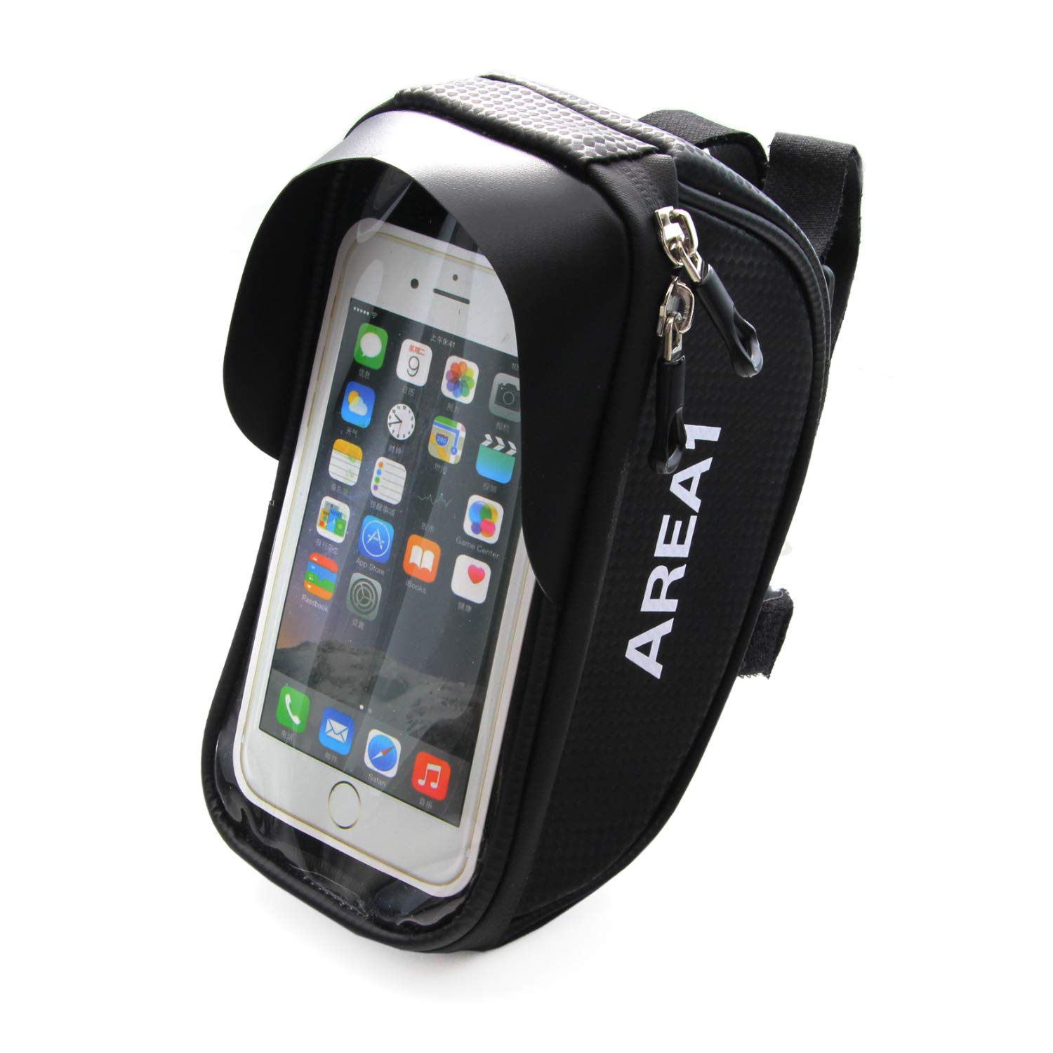 Area1 Bicycle Mobile Phone Frame Bag Bicycle Bag Mobile Phone Case Black