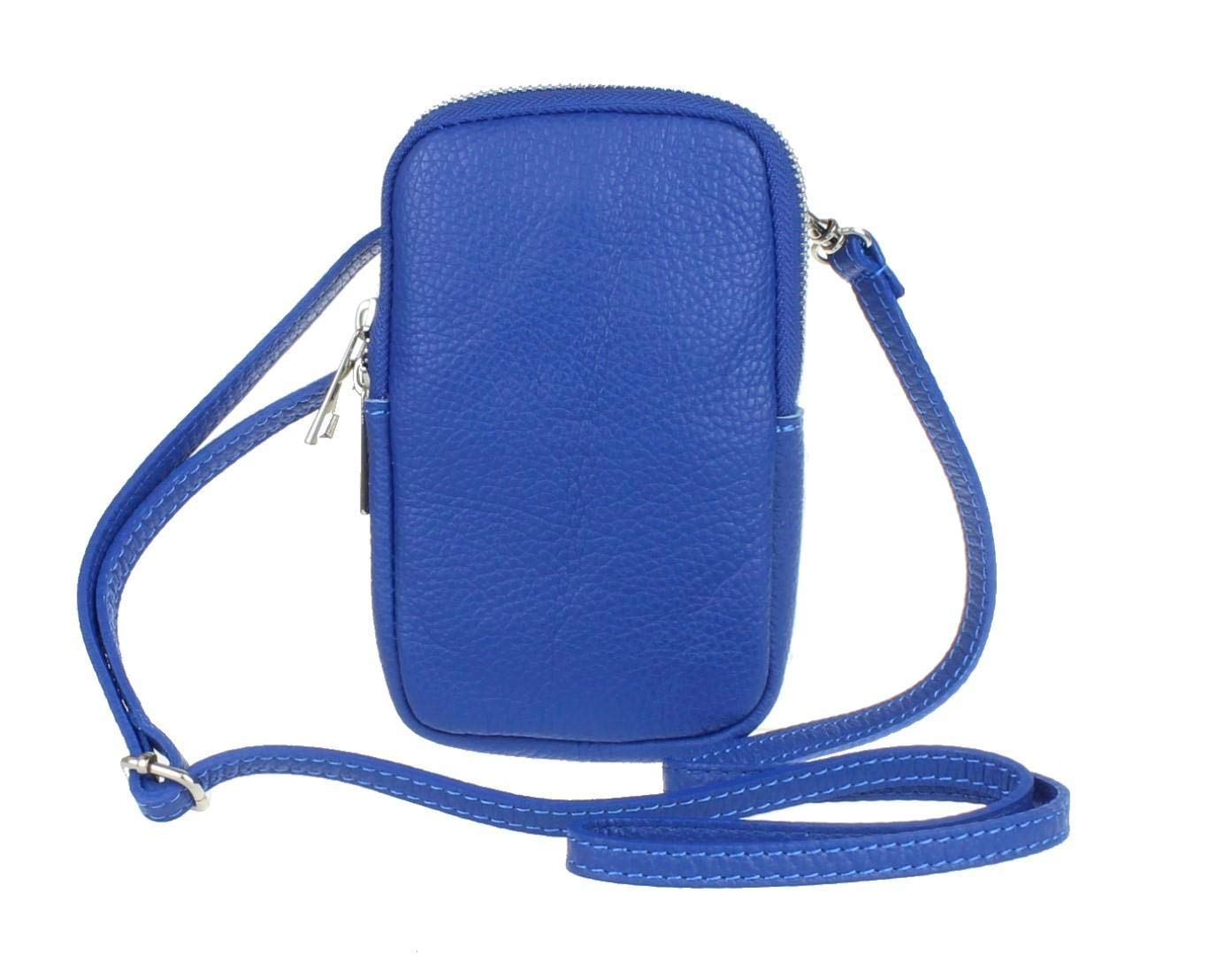 Girly Handbags Womens Genuine Leather Crossbody Phone Bag Mini Purse Small Royal Blue