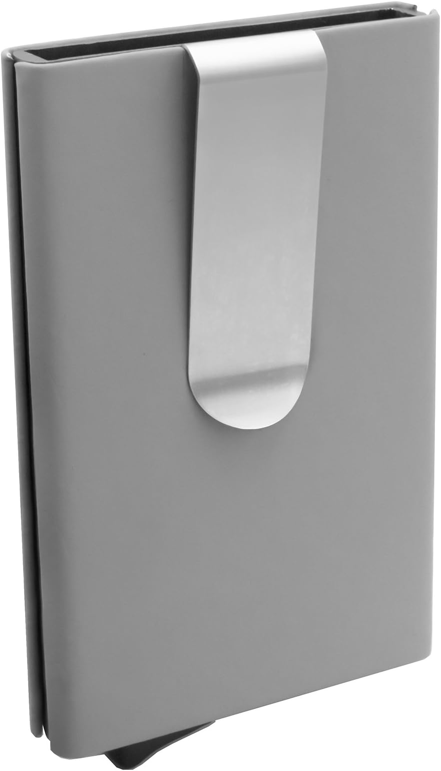Mosiyeef Spring Wallet, Minimalist RFID Blocking Credit Card Holder Automatic Pop Up Wallet for Men or Women, gray