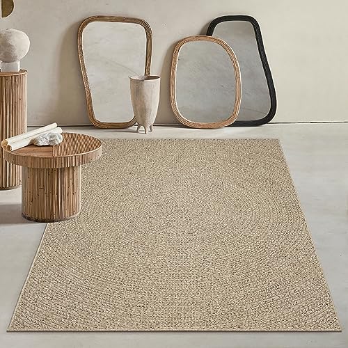 Mias Teppiche Soil – ca. 200 x 290 cm Outdoor Teppich wetterfest Jute-Look Balkon Terrasse