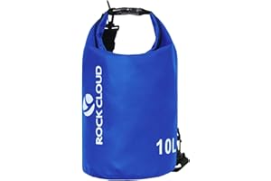 ROCK CLOUD Dry Bag Waterproof 10L Dry Sack for Kayaking Rafting Boating Beach Surfing Swimming Canoe Camping Hiking Fishing Ski