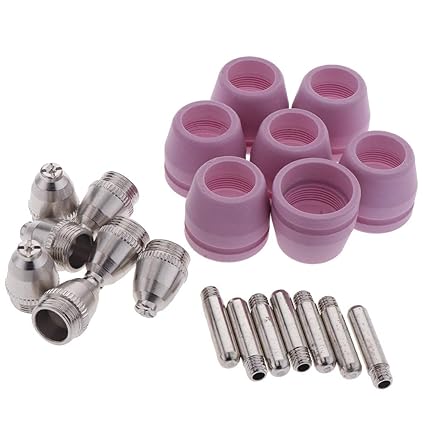 FLAMEER 21pcs Plasmaschneidelektrode Plasma-Elektrodendüse Für SG-55 AG-60 Plasmaschneidbrenner