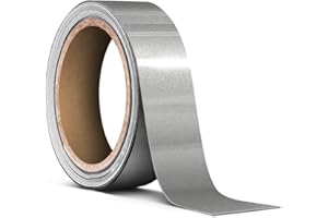 VViViD Ultra Gloss Silver Metallic Air-Release Adhesive Vinyl Pinstripe Tape Roll (1 Inch x 20ft)