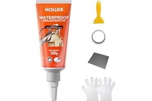 Mollor Concrete Crack Filler, Heavy-Duty Cement Crack Filler, Self Leveling Concrete Sealer for Driveway, Walkway, Patio, Waterproof Outdoor Caulking Glue, Grey, 8.8 Floz