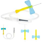 ONE-CARE 23Ga x 3/4" 12'' Tube, Luer Adpt, Industrial Lab Supplies, 50 Sets | Individually Packed, Easy Glide &amp; Lock, Convienient Sampling, Transparent Tubing, Fast Fill Rate, Lab - Vet - Industrial Use