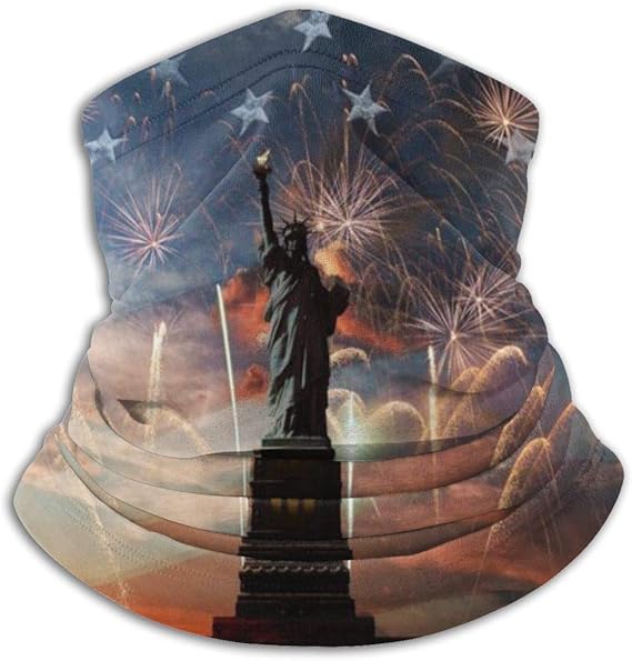 Reusable Face Mask Neck Gaiter Statue of Liberty Bandana for Dust