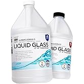 Deep Pour Epoxy Resin Liquid Glass 1.5 Gallon Kit, 2-4 inch Super Clear Amazing Flow Casting Resin Kit, High Temp Heat UV Resistant Food Safe Epoxy, Bubble Free Low Viscosity Cast Coat Stone Wood