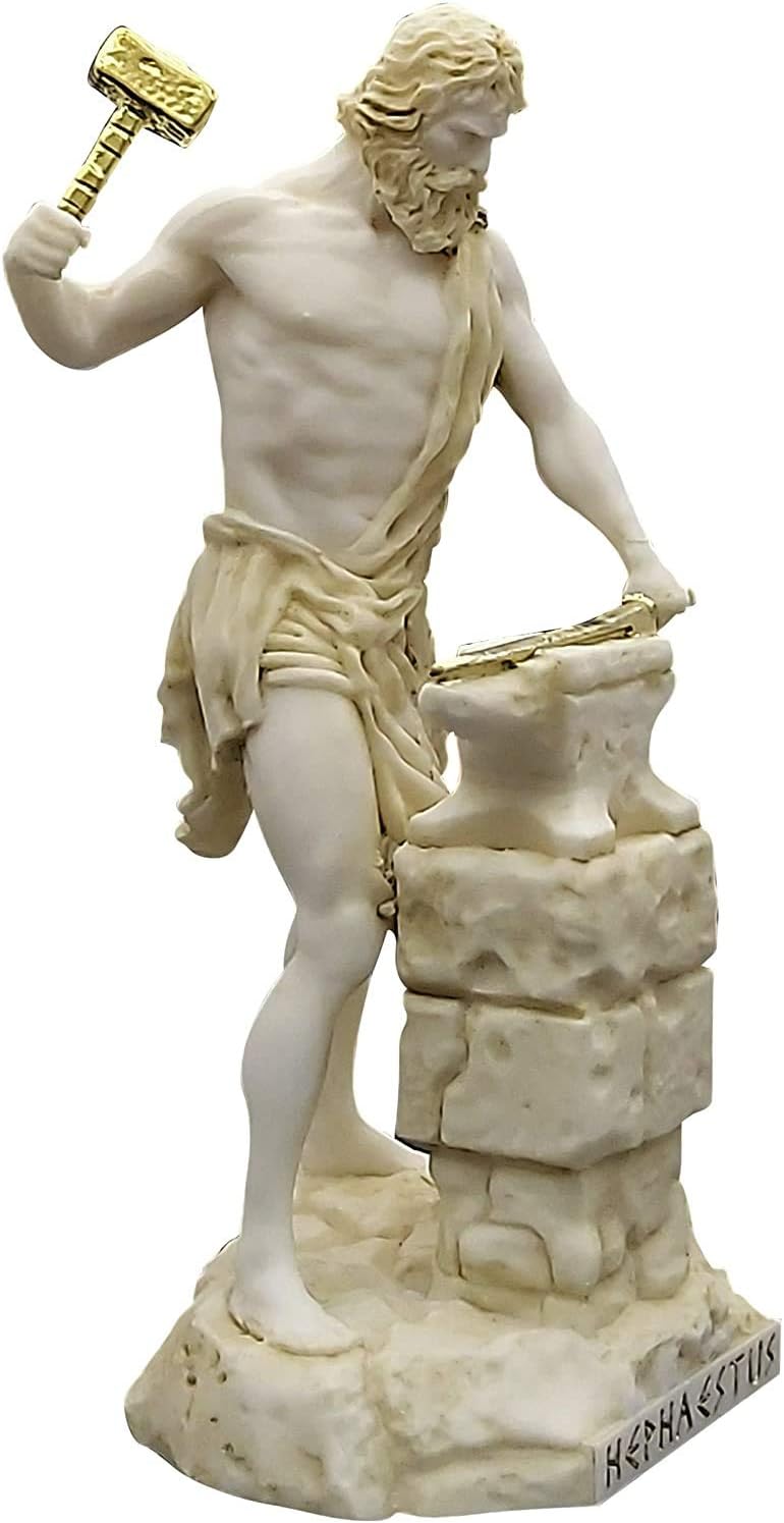 Hephaestus Greek Olympian God Of Fire Statue Sculpture Figure 8 66 Inches Amazon Co Uk Home Kitchen