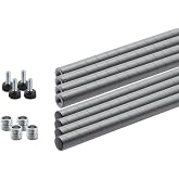 TRINITY 72 Inch Wire Shelving Pole Set Metal Storage Racks, 4Pk | Vertical Shelf Posts, Gray Epoxy Finish, Kitchen Organization, Garage Storage, Laundry Room