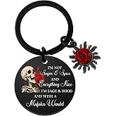 WXCATIM Sugar Skull Keychain Spooky Skull Gifts for Women Friends Sister | Horror Goth Keychains Gift Day Of The Dead Halloween Skulls Accessories