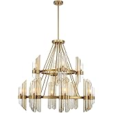 Savoy House 1-9106-12-322 Biltmore Chandelier, 12-Light E12 Base, Warm Brass (Bulbs NOT Included)
