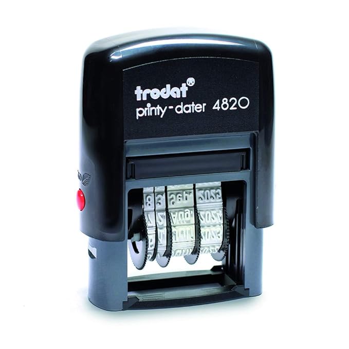 Trodat Printy 4820 Datumstempel, Monat in Buchstaben, 4 mm, Abdruckfarbe schwarz