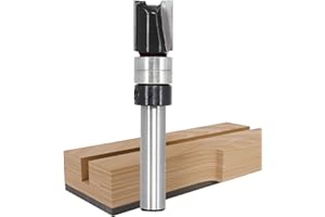 Akylin Flush Trim Router Bit 1/4-Inch Shank, 3/8" Cutting Dia., 1/2" Cutting Length, Pattern Flush Cut Router Bits with Top B
