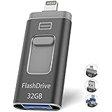 USB Flash Drives, MIZOO 3 in 1 Dual USB Jump Drive Memory Stick 32G Thumb Drive External Storage Memory Expansion for Apple iOS Android Computers (Black)
