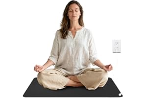 MIUQAOKL Grounding Mat, Grounding Pad for Sleeping 23.6x35.4 Inches with 15 Feet Grounding Cord, Improve Sleep, Help with Anxiety, Earth Mat at Home, Work