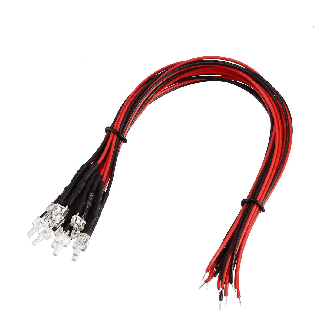 uxcell 10Pcs 2mm Pre Wired LED, Blue DC6-12V Clear Lens, Light Emitting Diodes